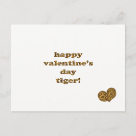 Fijne Valentijnsdag tijger! Tiger Print Typograaf Feestdagenkaart