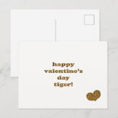 Fijne Valentijnsdag tijger! Tiger Print Typograaf Feestdagenkaart (Voorkant / Achterkant)
