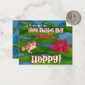 Fijne Valentijnsdag Toad & Flower Kids Valentijnsk Notitiekaartje (Voorkant / Achterkant in situ)