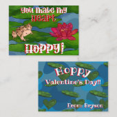 Fijne Valentijnsdag Toad & Flower Kids Valentine Notitiekaartje (Voorkant / Achterkant)