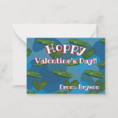 Fijne Valentijnsdag Toad & Flower Kids Valentine Notitiekaartje (Achterkant)