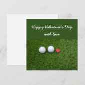 Fijne Valentijnsdag tot Golfer met golfbal (Voorkant / Achterkant)