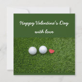 Fijne Valentijnsdag tot Golfer met golfbal (Voorkant)