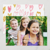 Fijne Valentijnsdag Trendy Hearts-fotokaart Feestdagenkaart (Voorkant / Achterkant)