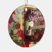 Fijne Valentijnsdag Tunes in mijn hart Keramisch Ornament (Links)