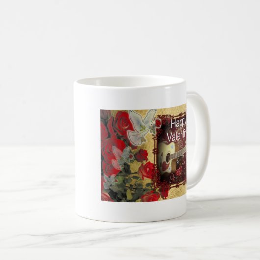 Fijne Valentijnsdag Tunes in mijn hart Koffiemok (Voorkant rechts)