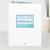 Fijne Valentijnsdag turquoise en blauwe fotocard Kaart (Achterkant)