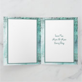 Fijne Valentijnsdag turquoise en blauwe fotokaart Kaart (Binnen)