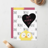 Fijne Valentijnsdag | Uw eitje-cellent! | Notitiekaartje (Voorkant / Achterkant in situ)