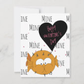 Fijne Valentijnsdag | Uw zwelling! | Puffer Pun Notitiekaartje (Voorkant)