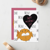 Fijne Valentijnsdag | Uw zwelling! | Puffer Pun Notitiekaartje (Voorkant / Achterkant in situ)