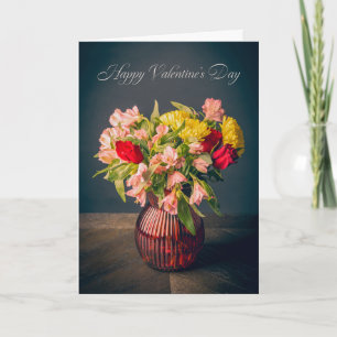 Fijne Valentijnsdag Vaas met Bloemen Algemeen Feestdagen Kaart