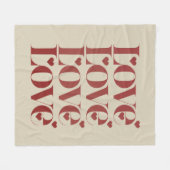 Fijne Valentijnsdag Valentijn Koppel Fleece Deken (Voorkant (Horizontaal))