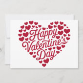 Fijne Valentijnsdag Valentijn Liefde Hart Kaart (Voorkant)