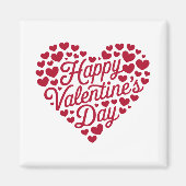 Fijne Valentijnsdag Valentijn Liefde Hart Magneet (Voorkant)