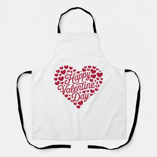 Fijne Valentijnsdag Valentijn Liefde Hart Schort (Voorkant)