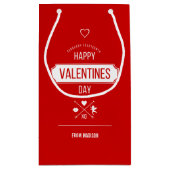 Fijne Valentijnsdag Valentijn Symbolen Gift Bag Klein Cadeauzakje (Achterkant)