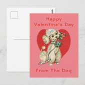 Fijne Valentijnsdag van de hond Briefkaart (Voorkant / Achterkant)
