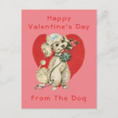 Fijne Valentijnsdag van de hond Briefkaart (Voorkant)