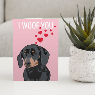 Fijne Valentijnsdag van de hond   Dachshund Kaart