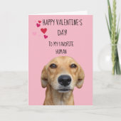 Fijne Valentijnsdag van de hond Kaart (Voorkant)
