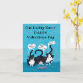 Fijne valentijnsdag van de kattenkaart kaart (Gele Bloem)