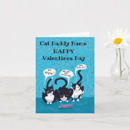 Fijne valentijnsdag van de kattenkaart kaart