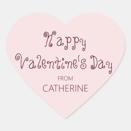 Fijne Valentijnsdag van de Kinderen van de naam Hart Sticker (Voorkant)