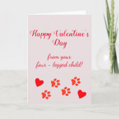 Fijne Valentijnsdag van de Pet Cat Dog Kaart (Voorkant)