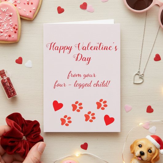 Fijne Valentijnsdag van de Pet Cat Dog Kaart