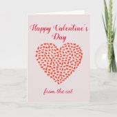 Fijne Valentijnsdag van de Pet Cat Kaart (Voorkant)