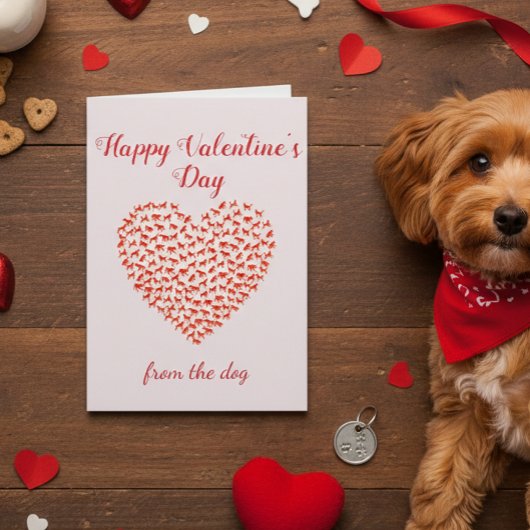 Fijne Valentijnsdag van de Pet Dog Kaart