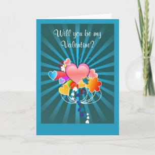 Fijne Valentijnsdag van het geheime bewonderaarhar Feestdagen Kaart