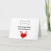 Fijne Valentijnsdag van je hond! Feestdagen Kaart (Achterkant)