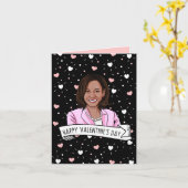 Fijne Valentijnsdag van Kamala Harris Kaart (Gele Bloem)