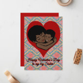 Fijne Valentijnsdag van Little Brother African Notitiekaartje (Voorkant / Achterkant in situ)