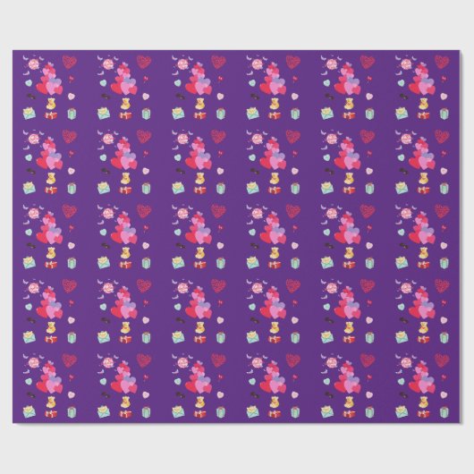 Fijne Valentijnsdag verpakkingspapier. Cadeaupapier (Vlak)