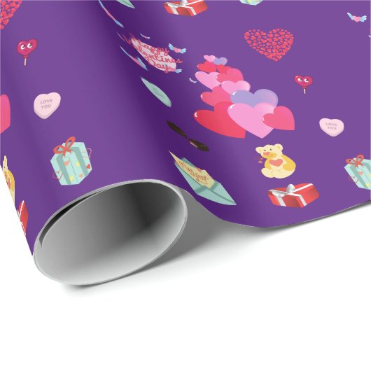 Fijne Valentijnsdag verpakkingspapier. Cadeaupapier (Rol Hoek)