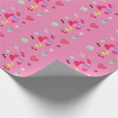 Fijne Valentijnsdag verpakkingspapier. Cadeaupapier (Hoek)