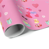 Fijne Valentijnsdag verpakkingspapier. Cadeaupapier (Rol Hoek)