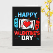 Fijne Valentijnsdag Videospel Controller Hart B Kaart (Gele Bloem)