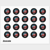 Fijne Valentijnsdag Videospel Controller Hart B Ronde Sticker (Vel)