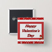 Fijne Valentijnsdag Vierkante Button 5,1 Cm (Voorkant /achterkant)