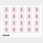 Fijne Valentijnsdag! Vierkante Sticker (Vel)