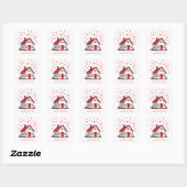 Fijne Valentijnsdag! Vierkante Sticker (Vel)