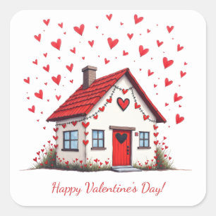 Fijne Valentijnsdag! Vierkante Sticker