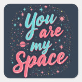 Fijne Valentijnsdag! Vierkante Sticker (Voorkant)