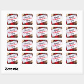 Fijne valentijnsdag vierkante sticker (Vel)