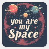 Fijne Valentijnsdag! Vierkante Sticker (Voorkant)