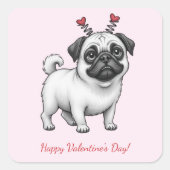 Fijne Valentijnsdag! Vierkante Sticker (Voorkant)
